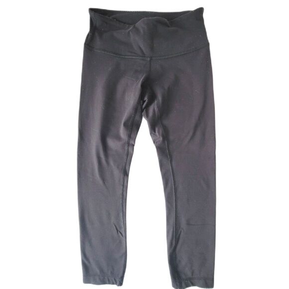 Lululemon Women's low rise Nulux Black 22" crop leggings size 4 - Picture 1 of 10